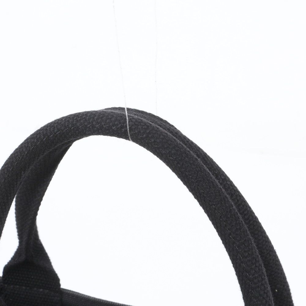 Prada Canapa Triangle Logo Tote Bag Shoulder Hand Black — view 2