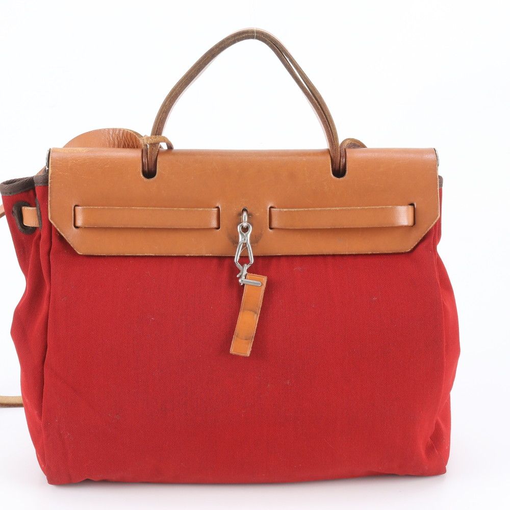 Hermes Herbag PM Leather 2-Way Tote Bag Crossbody — view 4