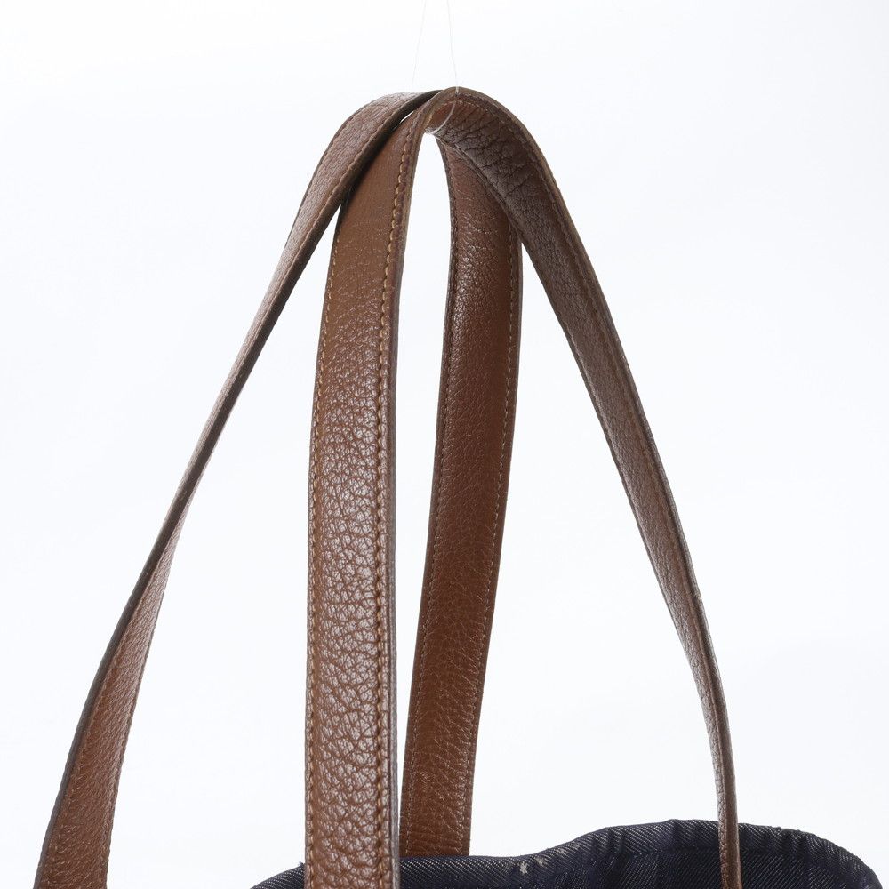 Hermes Calicut Denim Leather Tote Bag Shoulder — view 2