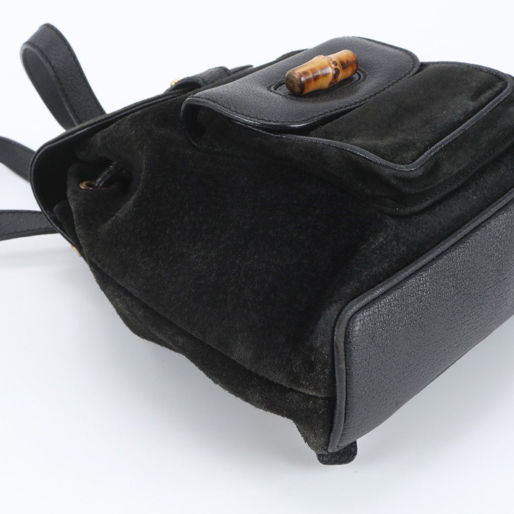 Gucci Vintage Bamboo Leather Backpack — view 6