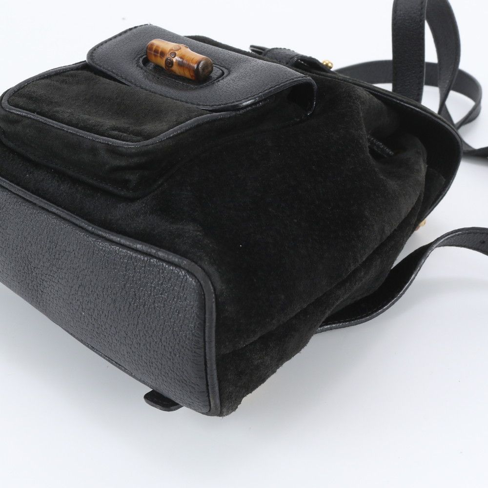 Gucci Vintage Bamboo Leather Backpack — view 4