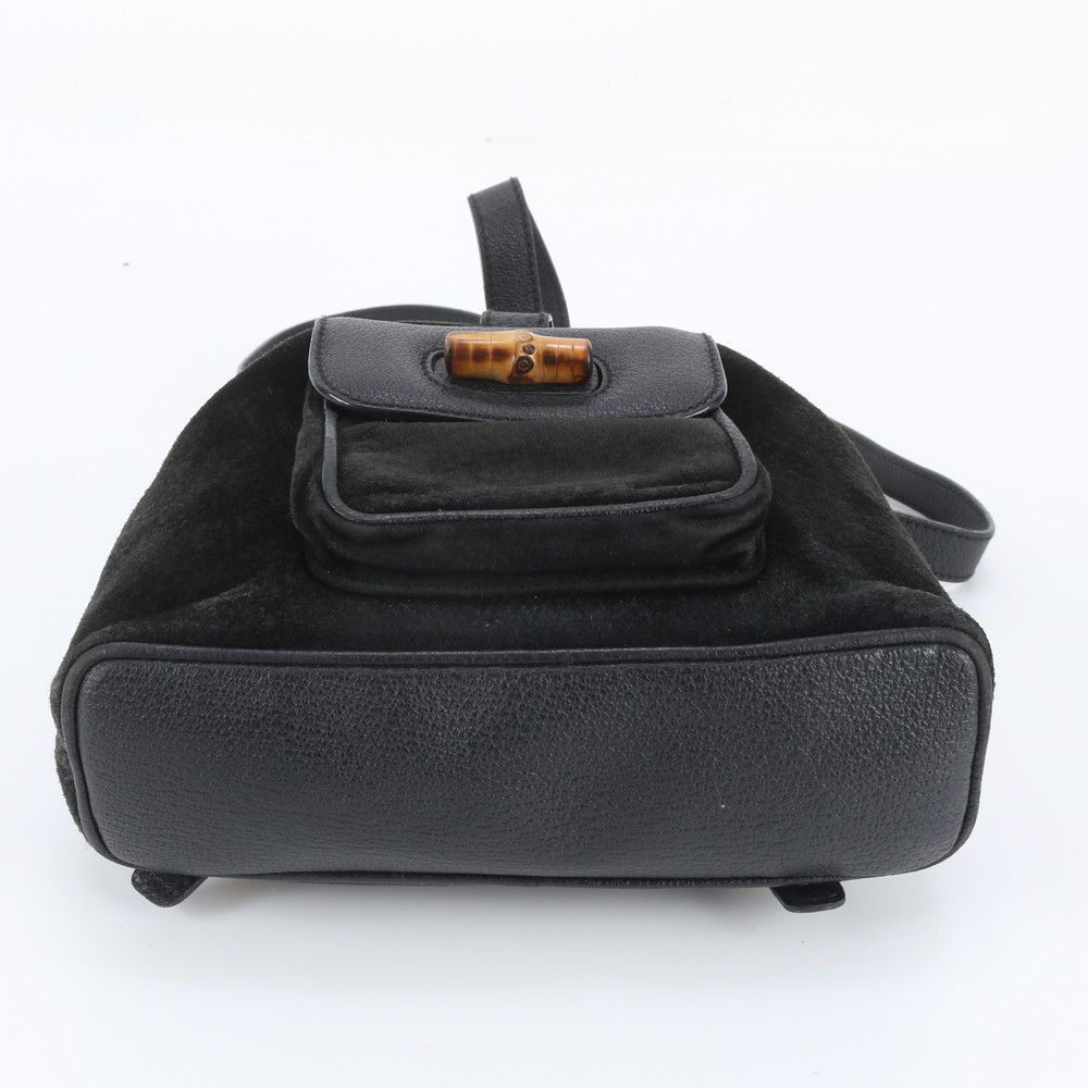 Gucci Vintage Bamboo Leather Backpack — view 5