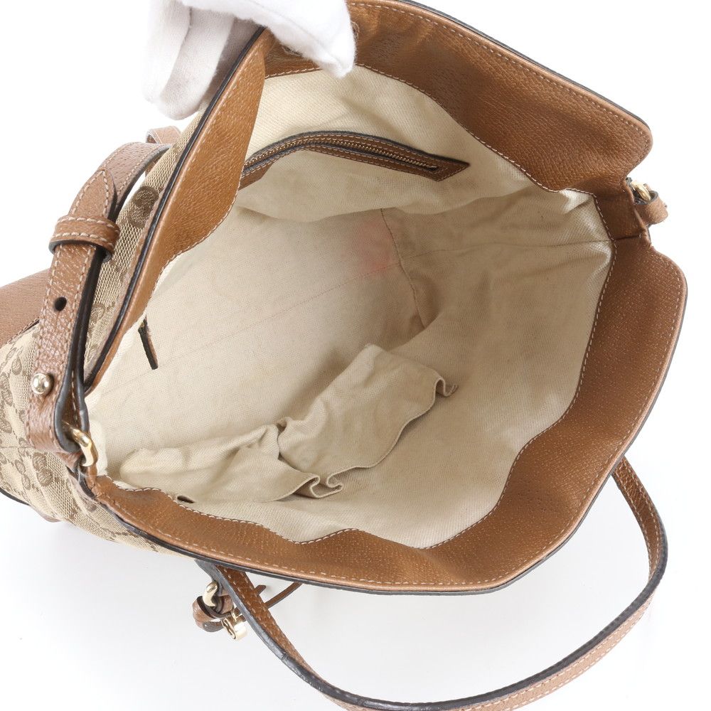 Gucci GG Canvas Bree Leather 2-Way Shoulder Bag Crossbody Hand — view 7