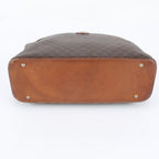 Celine Vintage Macadam Triomphe Leather Handbag Tote Brown — view 5