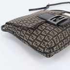 Fendi FF Zucchino Leather Shoulder Bag Crossbody Brown — view 6