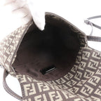 Fendi FF Zucchino Leather Shoulder Bag Crossbody Brown — view 7