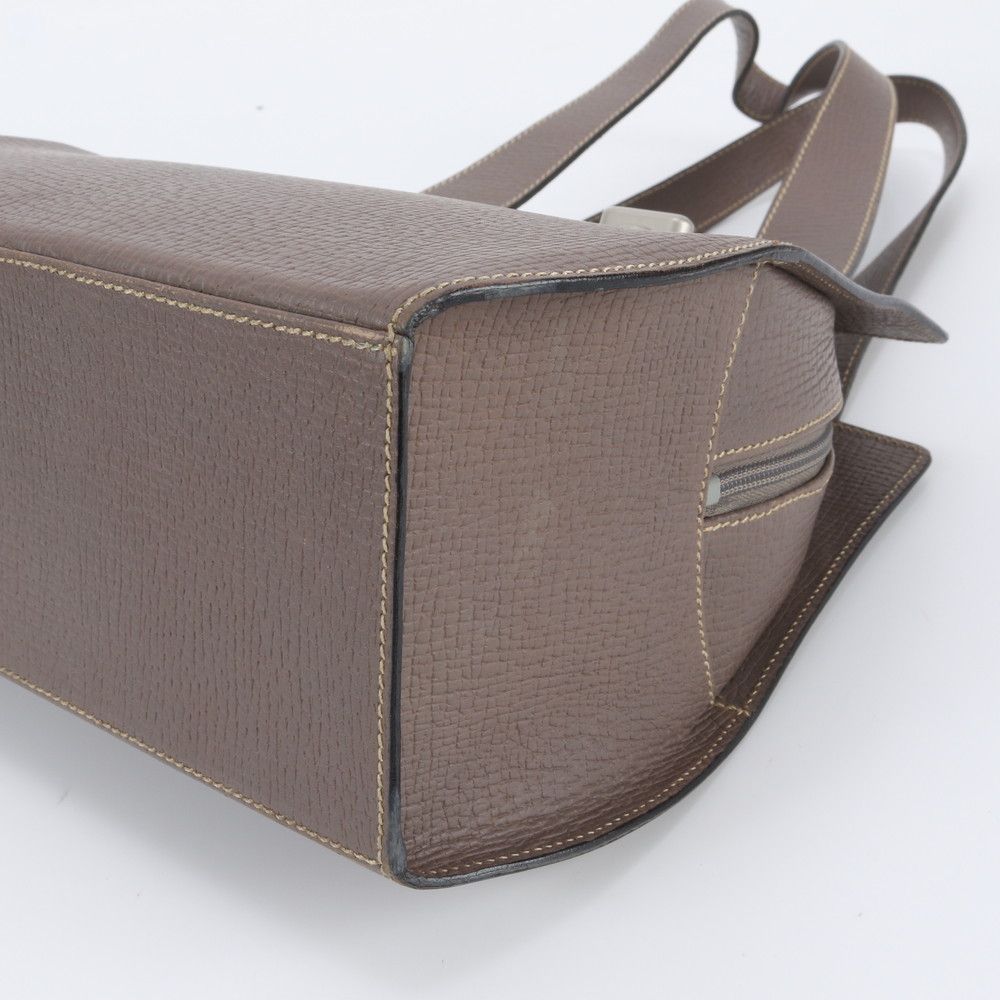 Loewe Leather Tote Bag Shoulder Hand Silver Brown — view 4