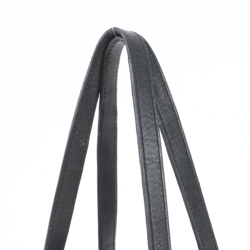 Gucci GG Canvas Leather Tote Bag Shoulder Hand Black — view 2