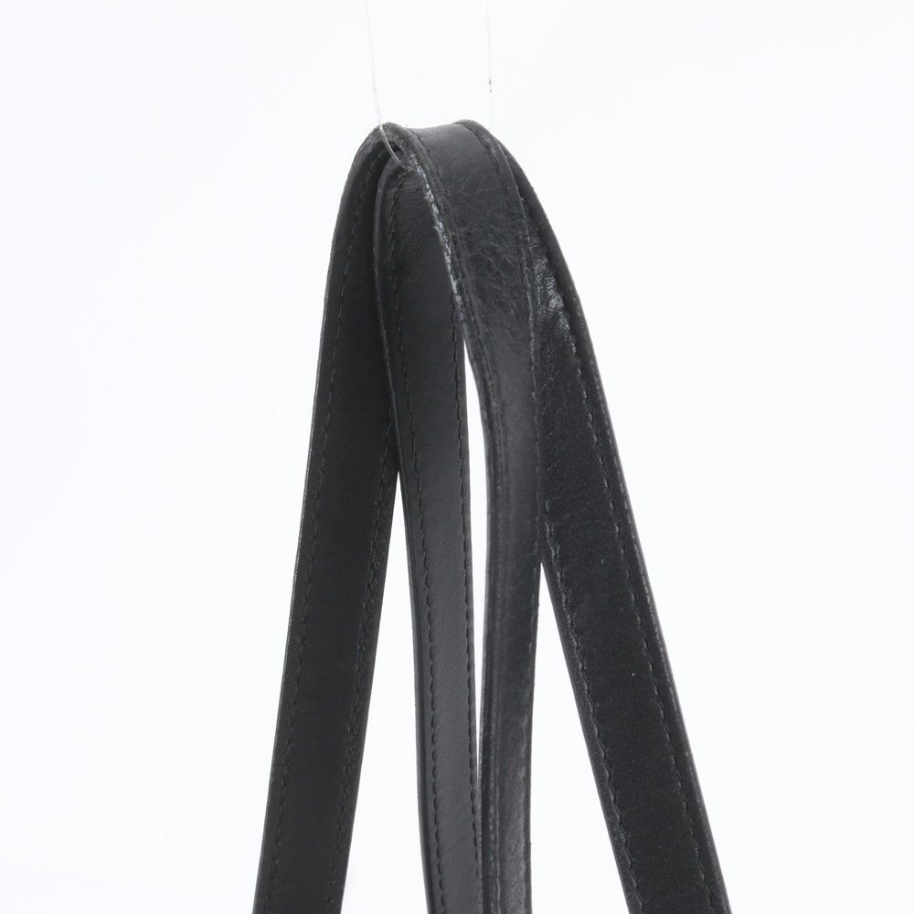 Gucci GG Canvas Leather Tote Bag Shoulder Hand Black — view 2