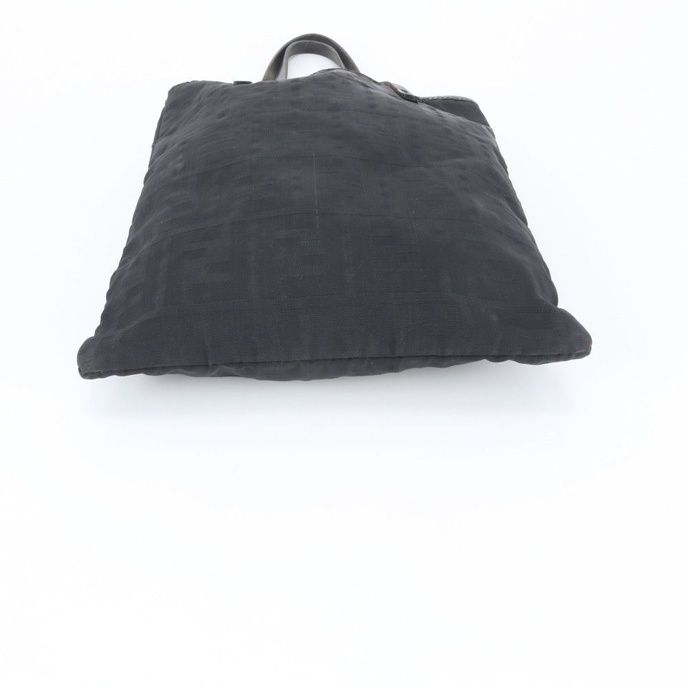 Fendi FF Zucca Leather Tote Bag Shoulder Hand Black — view 6