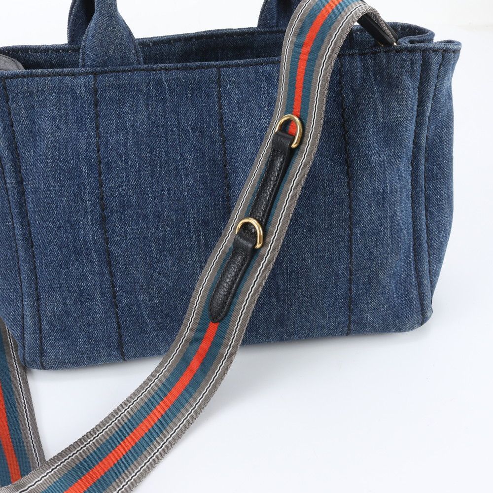 Prada Canapa Triangle Logo Tote Bag Crossbody — view 3