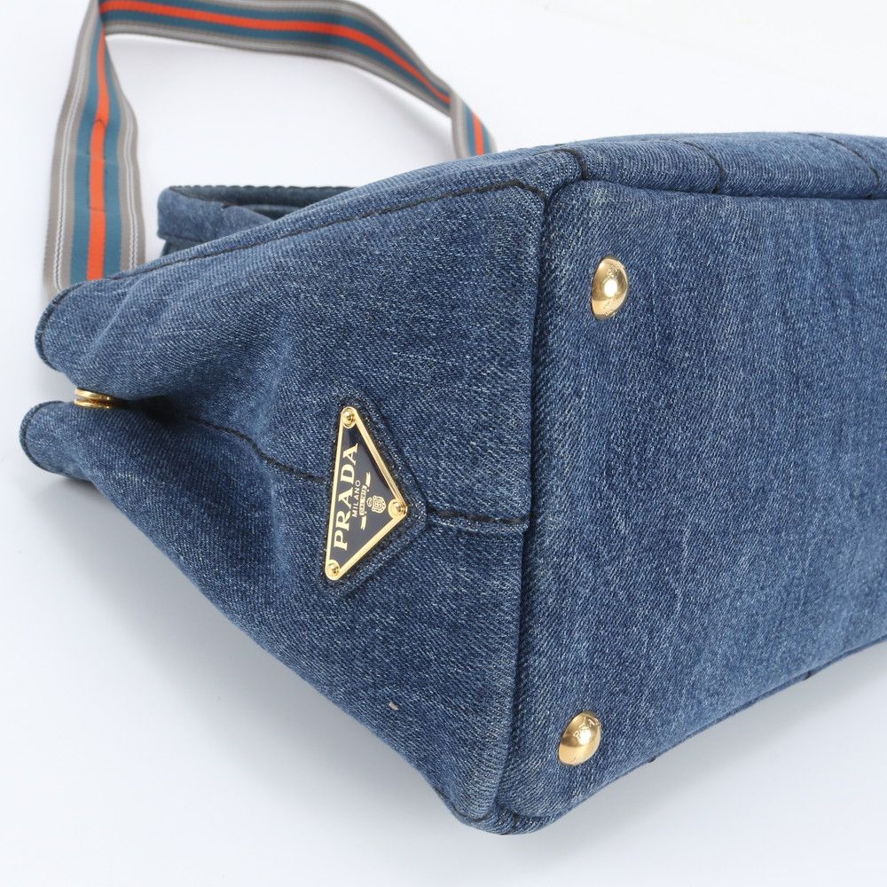 Prada Canapa Triangle Logo Tote Bag Crossbody — view 7
