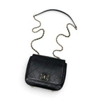 Chanel Shoulder Bag Black Gold Quilted Turnlock CC Logo Chain — view 5