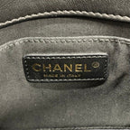 Chanel Shoulder Bag Black Gold Quilted Turnlock CC Logo Chain — view 8