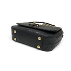 Chanel Shoulder Bag Black Gold Quilted Turnlock CC Logo Chain — view 4