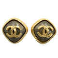 Chanel Earrings CC Logo Circle Vintage 97A Gold