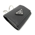 Prada Pouch Earphones Case Leather Black Silver — view 3