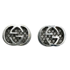 Gucci Earrings Interlocking G WG 18k White Gold Diamond