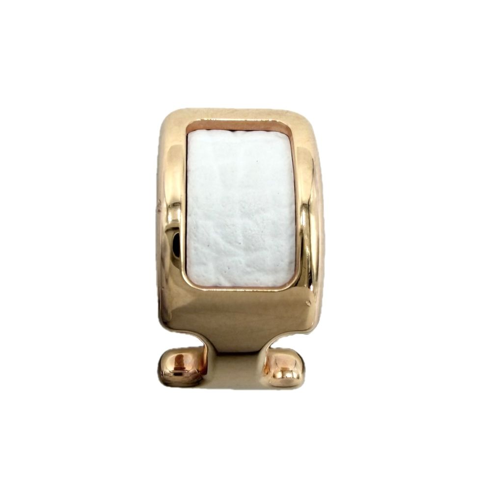 Hermes Earrings Olympe PM Ear Cuff Leather Plated White Gold — view 3