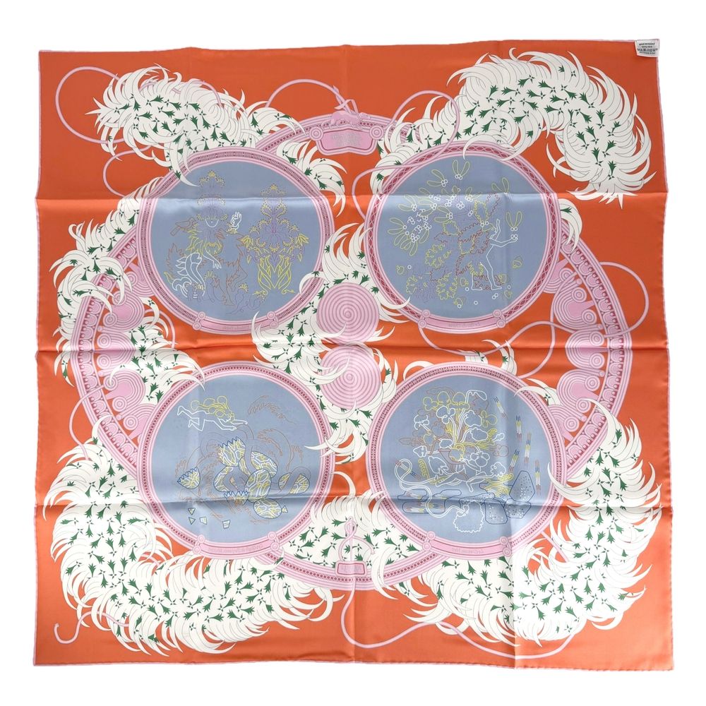 Hermes Scarf Carre 90 Legendary Items Woven by Embroidery Legende Brodee Silk — view 2