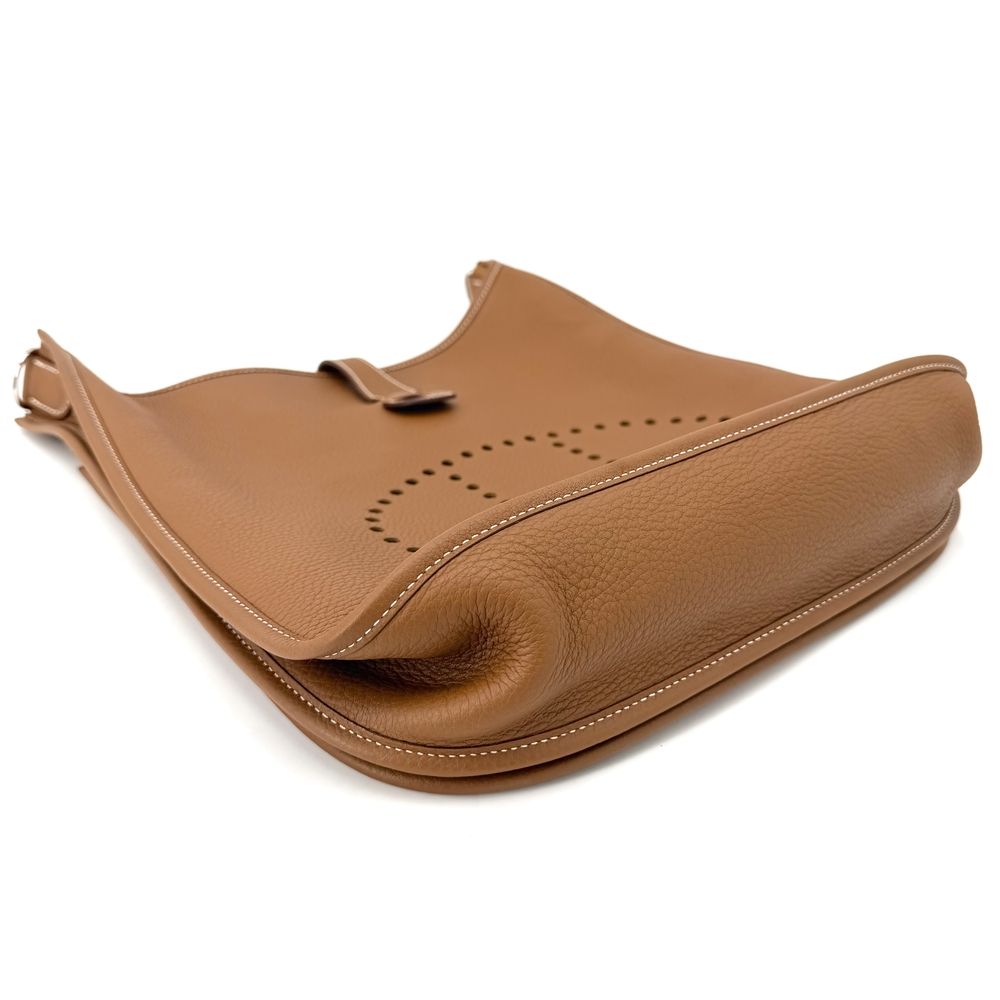 Hermes Shoulder Bag Evelyne 2 GM Leather Brown Silver — view 3