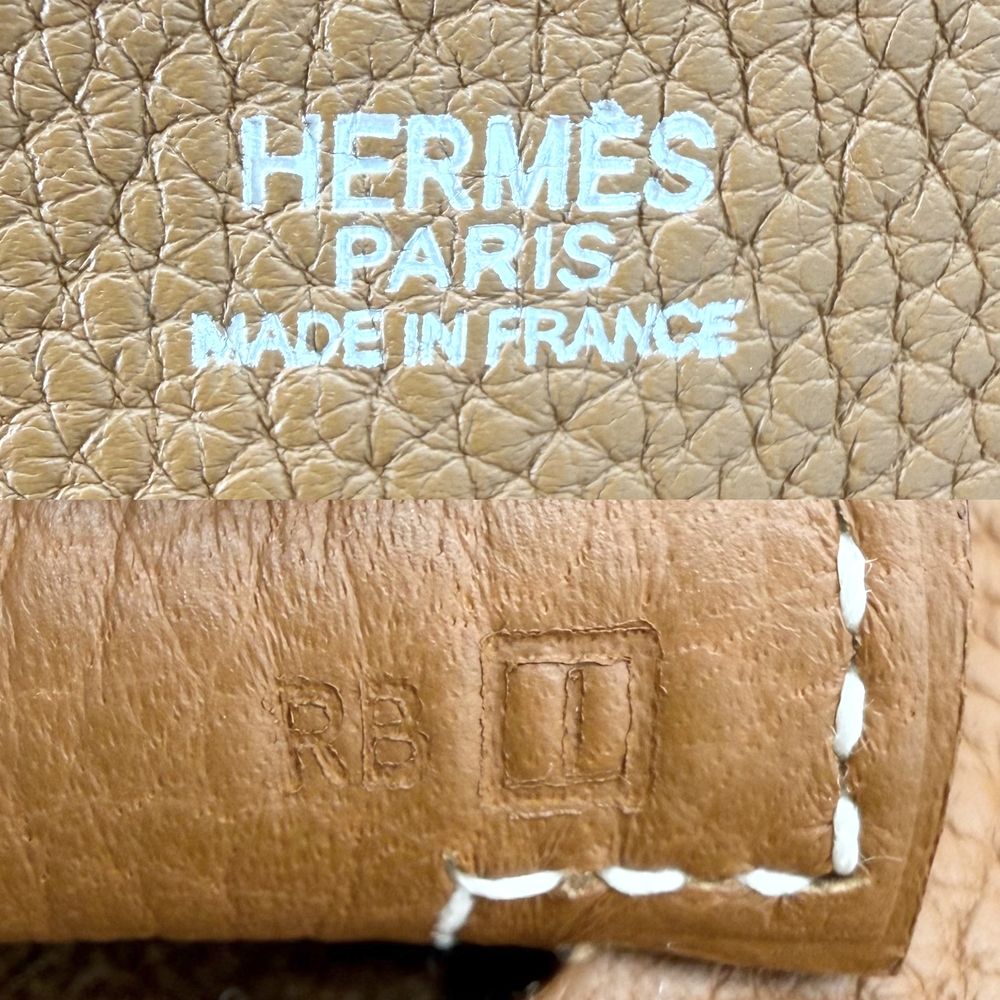 Hermes Shoulder Bag Evelyne 2 GM Leather Brown Silver — view 5