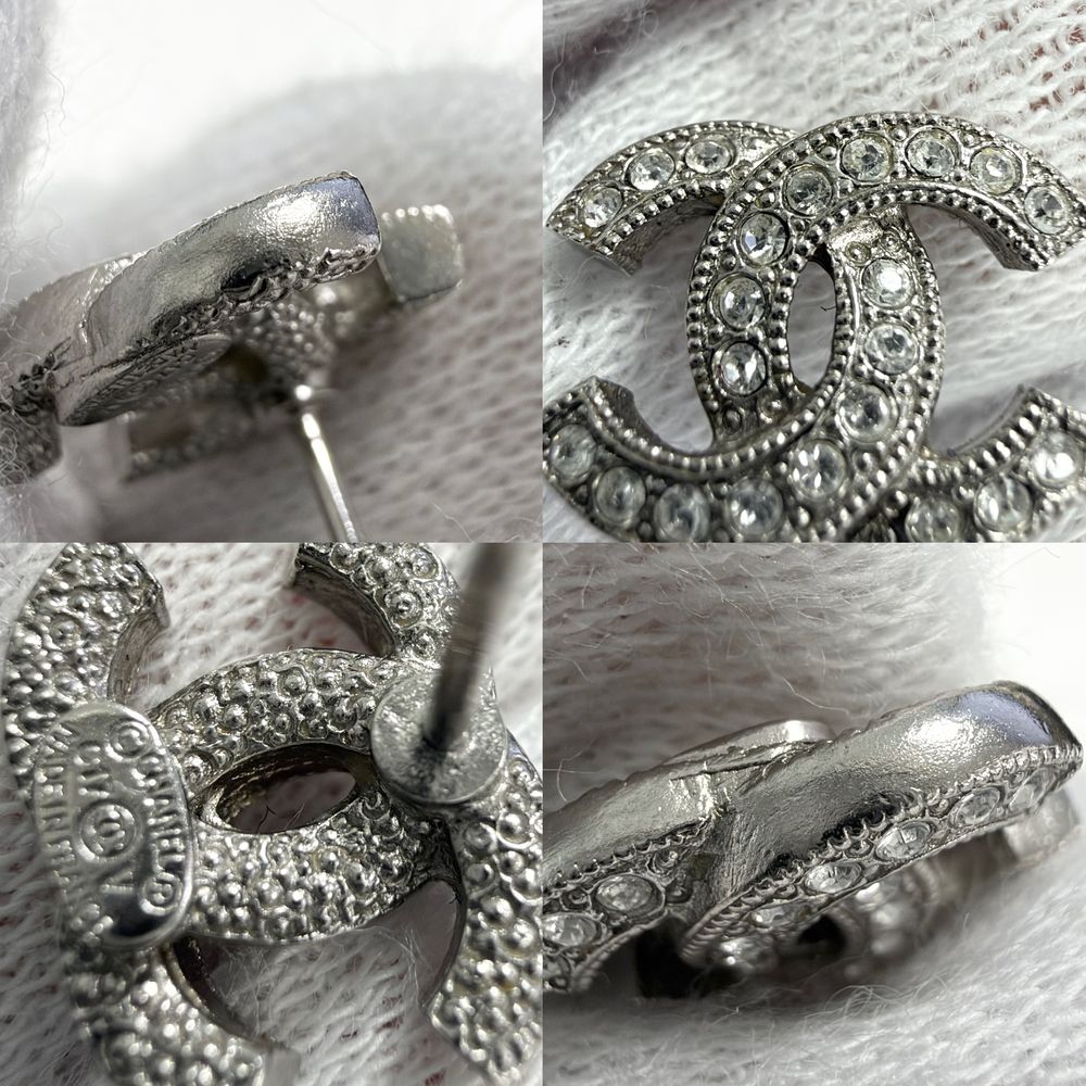 Chanel Earrings CC Logo Rhinestone — view 4