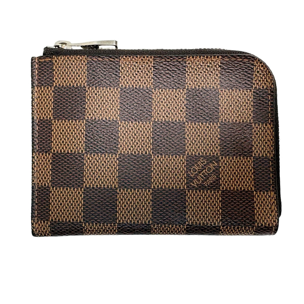 Louis Vuitton Porte Monnaie NM Damier Card Case Canvas Dark Brown — view 7
