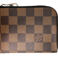 Louis Vuitton Porte Monnaie NM Damier Card Case Canvas Dark Brown