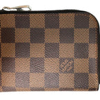 Louis Vuitton Porte Monnaie NM Damier Card Case Canvas Dark Brown