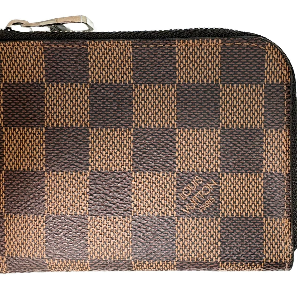 Louis Vuitton Porte Monnaie NM Damier Card Case Canvas Dark Brown