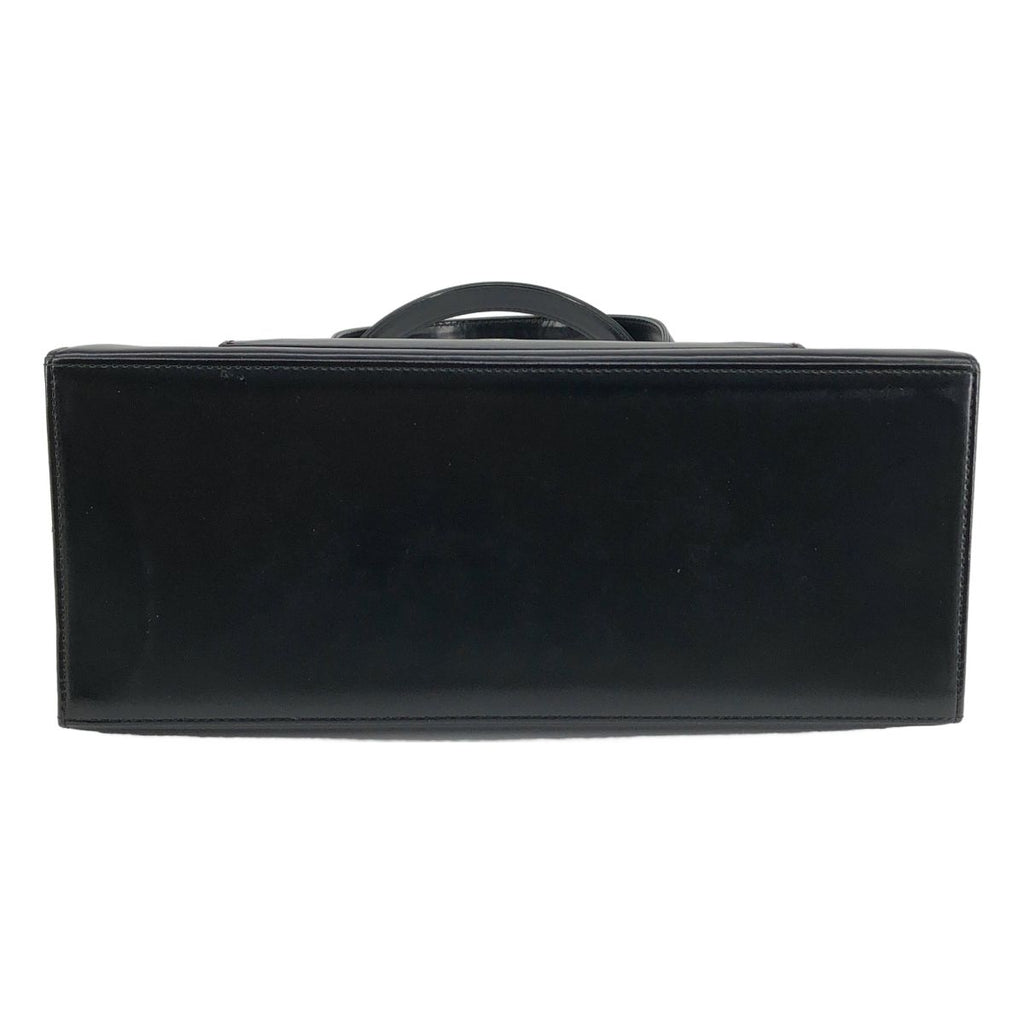 Saint Laurent Leather Kiss Lock Handbag Black Silver — view 3