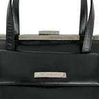 Saint Laurent Leather Kiss Lock Handbag Black Silver — view 5