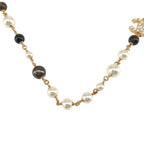 Chanel CC Logo Pearl Long Necklace Multicolor — view 3