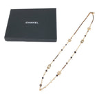 Chanel CC Logo Pearl Long Necklace Multicolor