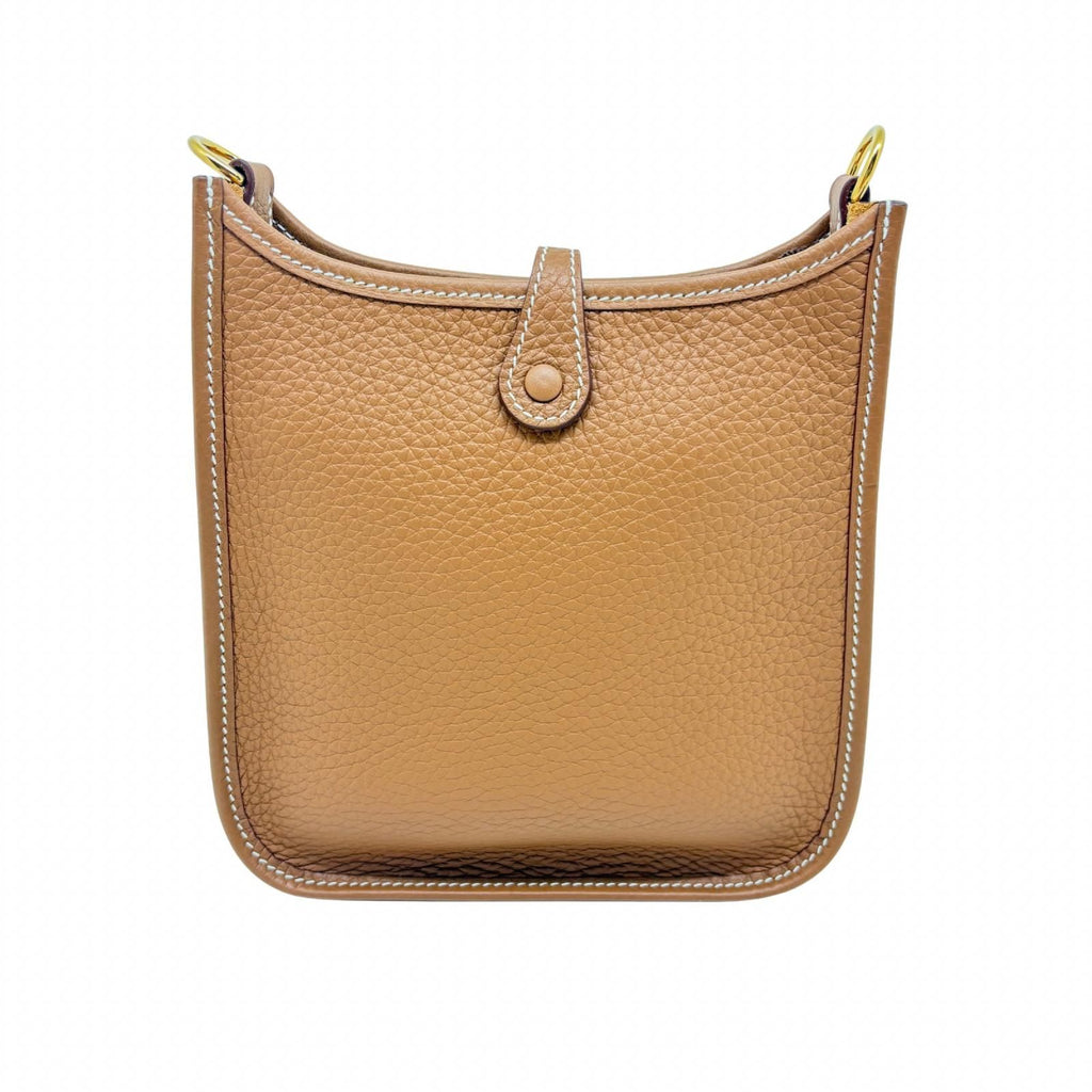 Hermes Evelyne TPM Gold Shoulder Bag Taurillon Clemence — view 3