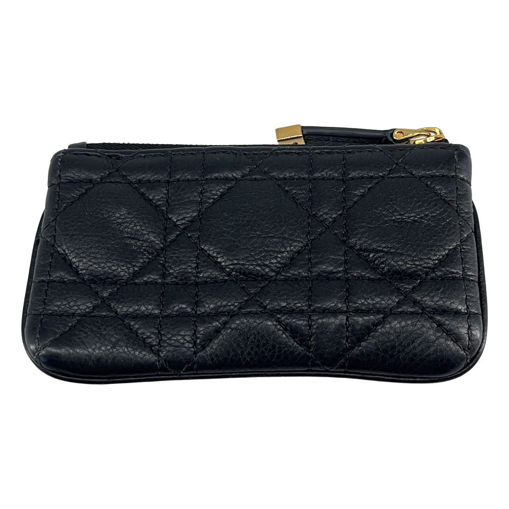 Dior Caro Myrte Zip Key Case Black Key Holder — view 2