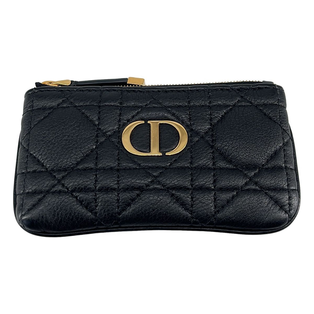 Dior Caro Myrte Zip Key Case Black Key Holder