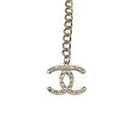Chanel CC Logo Quilted Necklace with Mirror Black Gold — view 7