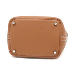 Hermes Handbag Picotin Lock 18 PM Taurillon Clemence Gold Silver Brown — view 4