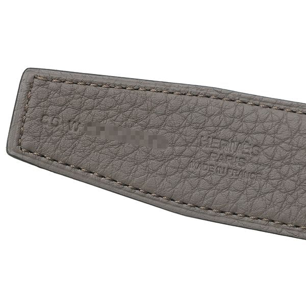 Hermes Belt Jockey Au Carre 85 Togo Box Calf Black Etain 85 Silver Reversible — view 7
