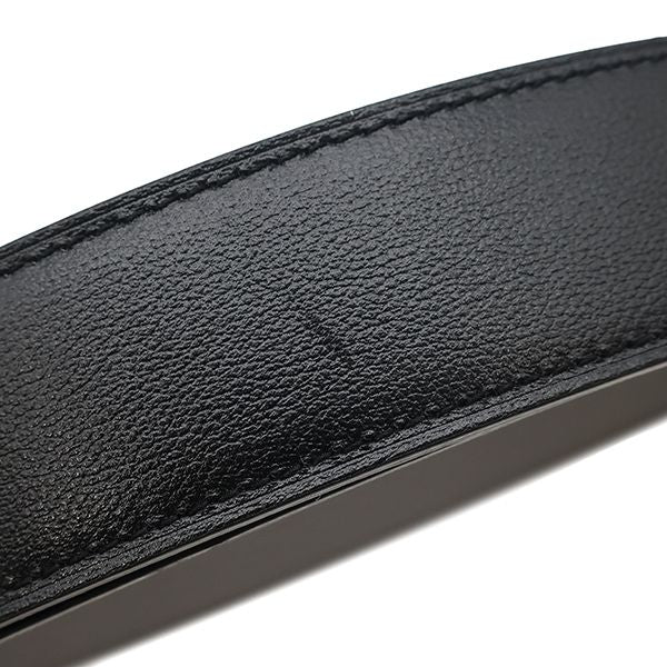 Hermes Belt Jockey Au Carre 85 Togo Box Calf Black Etain 85 Silver Reversible — view 6
