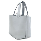 Hermes Handbag Picotin Lock 18 PM Taurillon Clemence Gray Pantin Silver — view 3