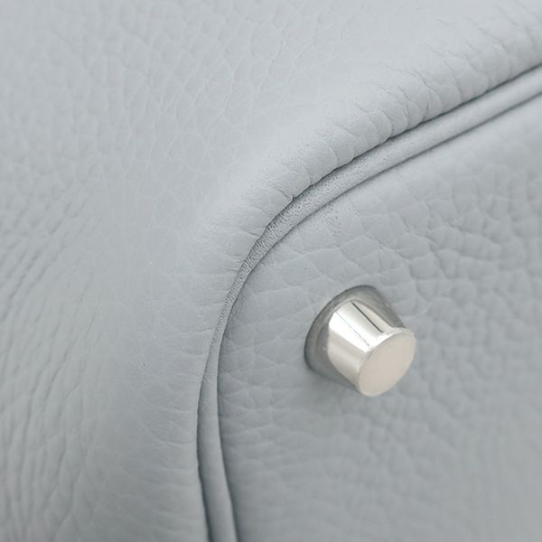 Hermes Handbag Picotin Lock 18 PM Taurillon Clemence Gray Pantin Silver — view 5