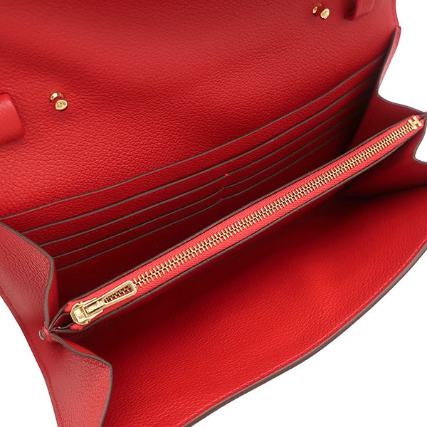 Hermes Wallet Constance Long to Go Evercolor Rouge de Coeur Gold Red — view 6
