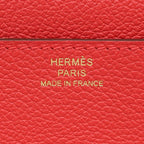 Hermes Wallet Constance Long to Go Evercolor Rouge de Coeur Gold Red — view 8