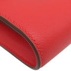 Hermes Wallet Constance Long to Go Evercolor Rouge de Coeur Gold Red — view 4