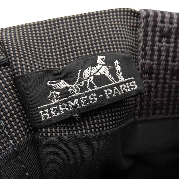 Hermes Shoulder Bag Herline Pochette Canvas Gray — view 7