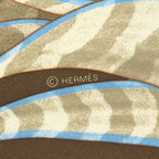 Hermes Scarf Carre 90 Silk Brown Multicolor Index Bromeliaceae Bromeliad — view 3