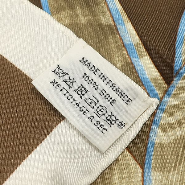 Hermes Scarf Carre 90 Silk Brown Multicolor Index Bromeliaceae Bromeliad — view 2
